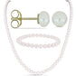 Set din Pepită ( 0.64 grame ) cu Perlă de Apă Dulce Albă 222.72 Carate ( Cercei+Brățară+Inel )