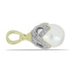 Pandantiv din Argint 925 Placat cu Aur ( 1.3 grame ) cu Perlă de Apă Dulce Albă și Topaz Alb 4.99 Carate