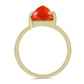 Inel din Argint 925 Placat cu Aur ( 1.85 grame ) cu Coral Roșu Burete 2.07 Carate