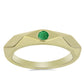 Inel din Argint 925 Placat cu Aur ( 3.17 grame ) cu Smarald Zambian 0.09 Carate