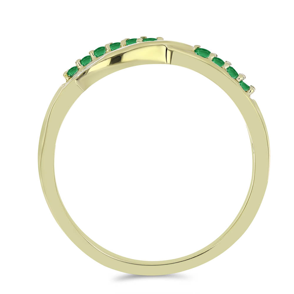 Inel din Argint 925 Placat cu Aur ( 2.7 grame ) cu Smarald Zambian 0.17 Carate