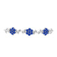 Brățară din Argint 925 ( 8.49 grame ) cu Safir Albastru Australian și Topaz Alb 3.46 Carate