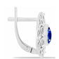 Cercei din Argint 925 ( 3.52 grame ) cu Safir Albastru Australian 1.47 Carate