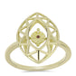 Inel din Argint 925 Placat cu Aur ( 2.43 grame ) cu Diamant Coniac 0.01 Carate