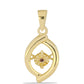 Pandantiv din Argint 925 Placat cu Aur ( 1.27 grame ) cu Diamant Coniac 0.01 Carate