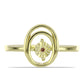 Inel din Argint 925 Placat cu Aur ( 2.52 grame ) cu Diamant Coniac 0.01 Carate