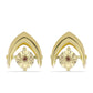 Cercei din Argint 925 Placat cu Aur ( 2.56 grame ) cu Diamant Coniac 0.02 Carate