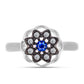 Inel din Argint 925 ( 2.73 grame ) cu Safir Albastru Australian și Topaz Alb 0.3 Carate