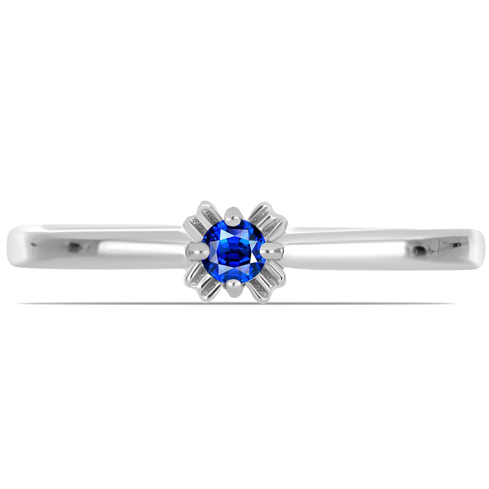 Inel din Argint 925 ( 1.42 grame ) cu Safir Albastru Australian 0.16 Carate 3 