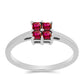 Inel din Argint 925 ( 1.93 grame ) cu Rubelit Cruzeiro 0.4 Carate