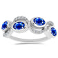 Inel din Argint 925 ( 3.4 grame ) cu Safir Albastru Australian și Topaz Alb 1.53 Carate