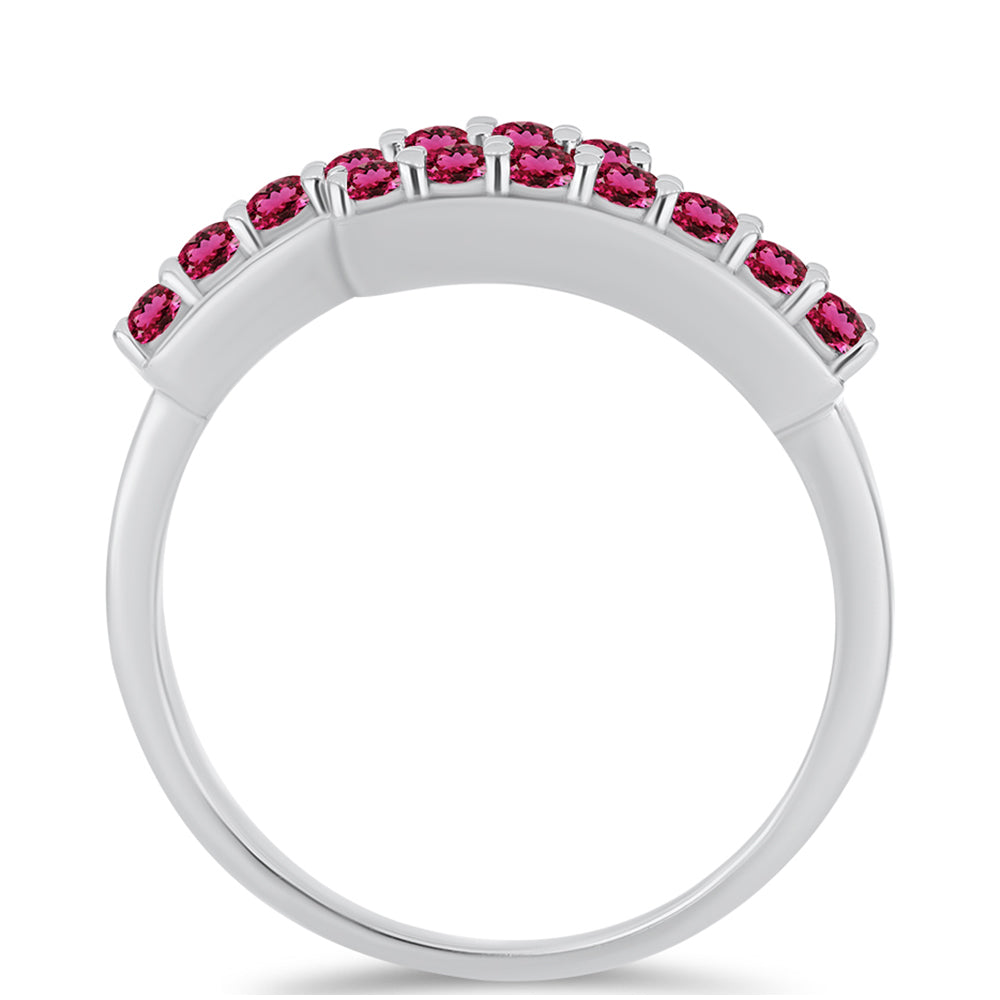 Inel din Argint 925 ( 2.91 grame ) cu Rubelit Cruzeiro 0.58 Carate 2 