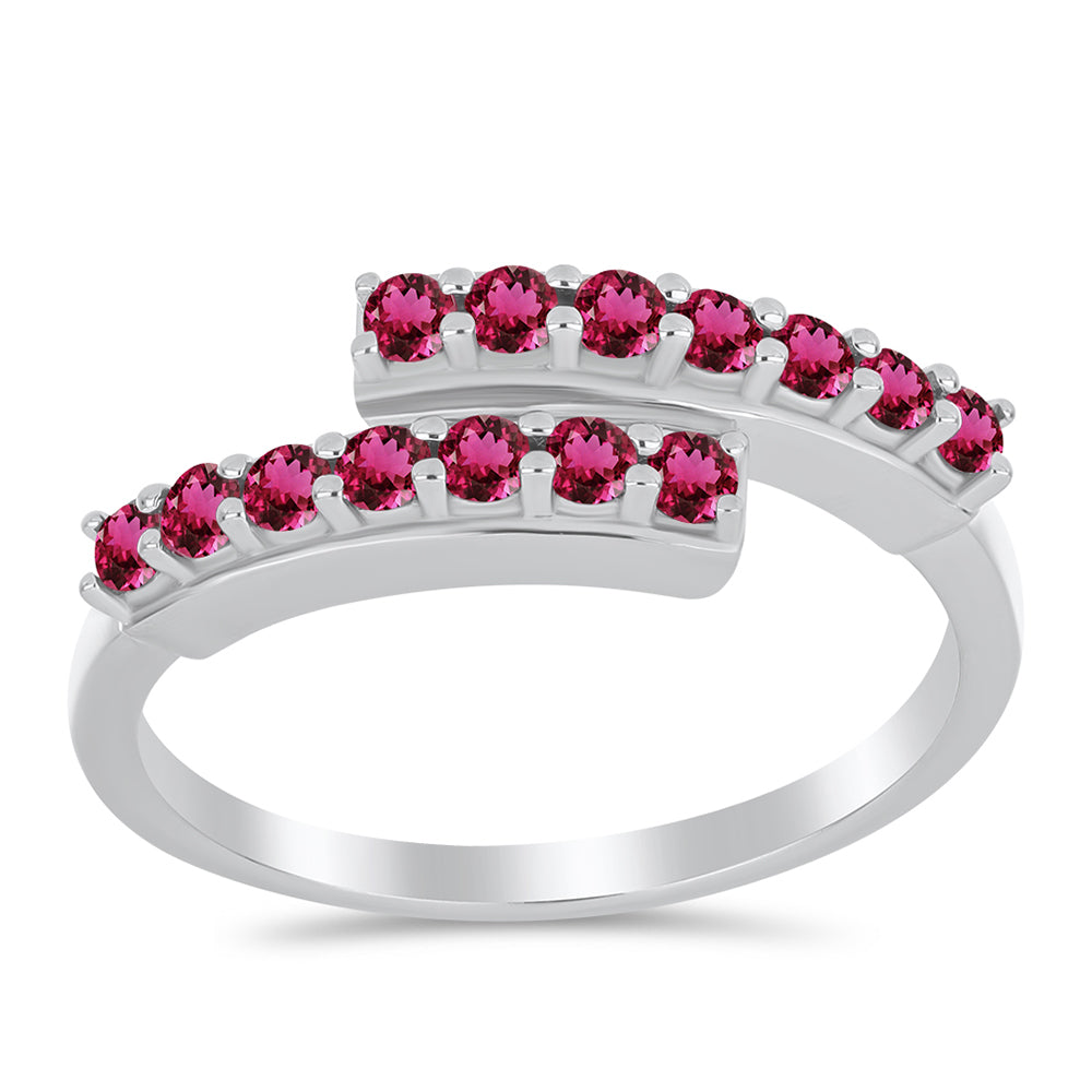 Inel din Argint 925 ( 2.91 grame ) cu Rubelit Cruzeiro 0.58 Carate 3 