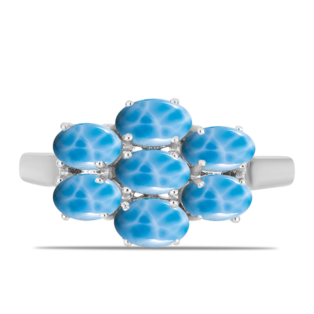 Inel din Argint 925 ( 2.48 grame ) cu Larimar de Barahona 2.13 Carate 1 