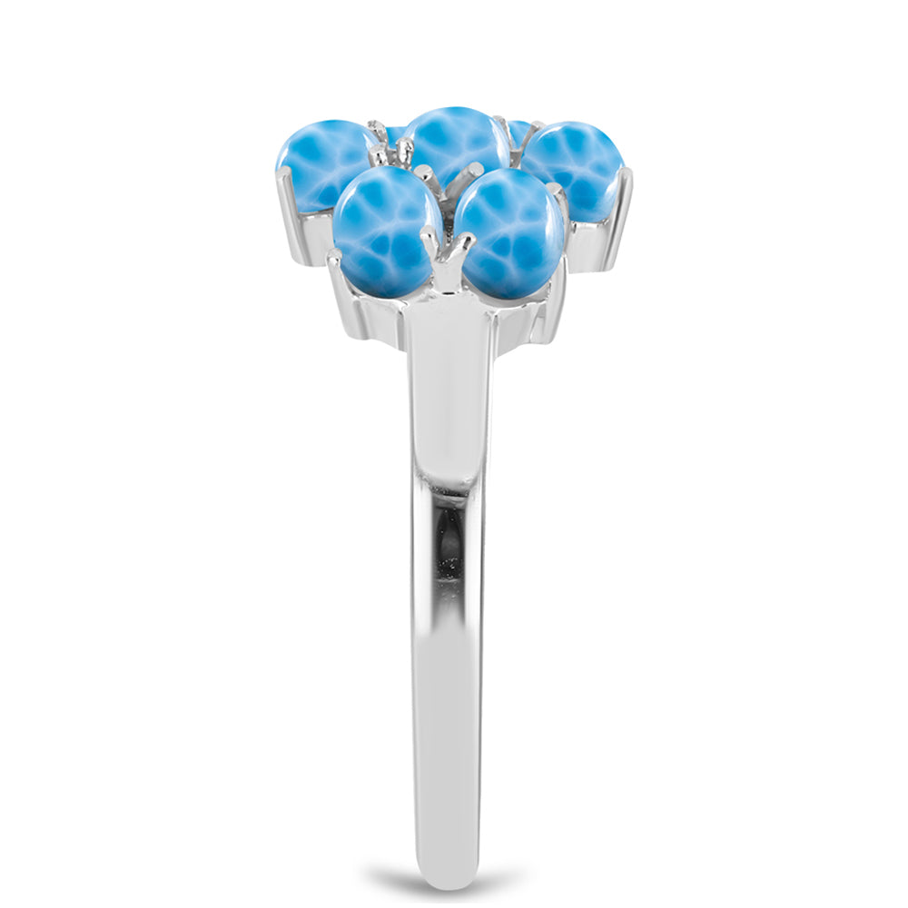 Inel din Argint 925 ( 2.48 grame ) cu Larimar de Barahona 2.13 Carate 4 