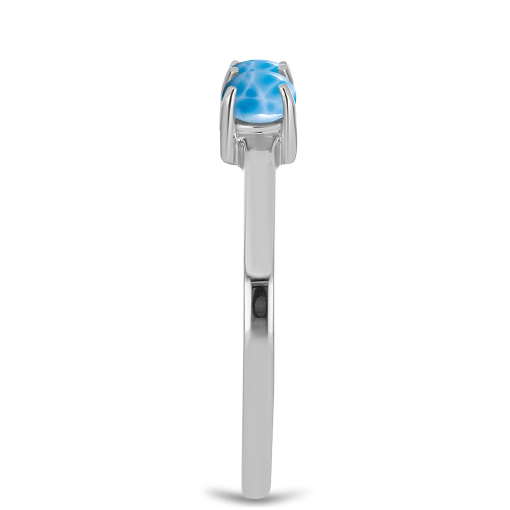 Inel din Argint 925 ( 2.15 grame ) cu Larimar de Barahona 1.15 Carate 4 