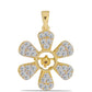Pandantiv din Argint 925 Placat cu Aur ( 3.47 grame ) cu Diamant Coniac și Topaz Alb 1.12 Carate