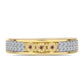 Inel din Argint 925 Placat cu Aur ( 3.95 grame ) cu Diamant Coniac și Topaz Alb 0.38 Carate