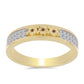 Inel din Argint 925 Placat cu Aur ( 3.95 grame ) cu Diamant Coniac și Topaz Alb 0.38 Carate