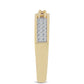 Inel din Argint 925 Placat cu Aur ( 3.95 grame ) cu Diamant Coniac și Topaz Alb 0.38 Carate