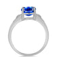 Inel din Argint 925 ( 2.36 grame ) cu Safir Albastru Australian 3.83 Carate
