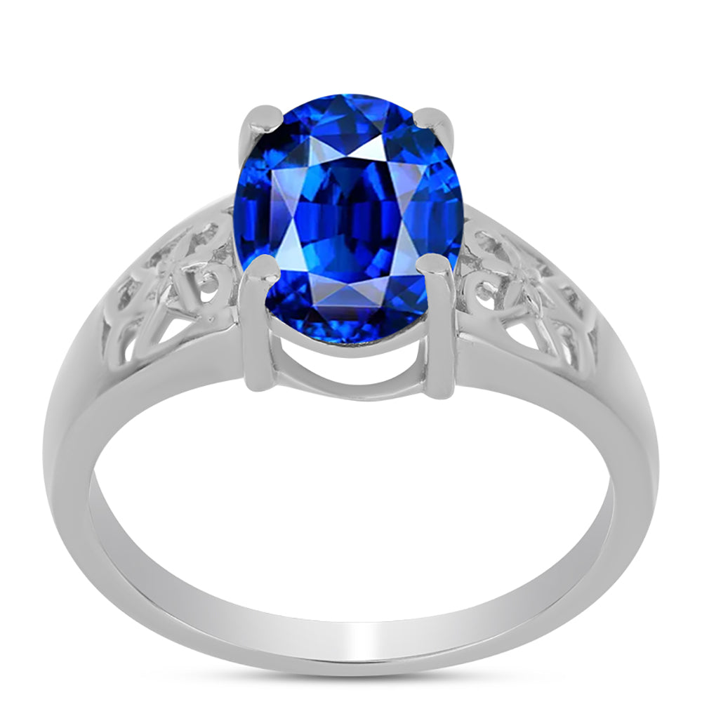 Inel din Argint 925 ( 2.36 grame ) cu Safir Albastru Australian 3.83 Carate