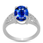 Inel din Argint 925 ( 2.36 grame ) cu Safir Albastru Australian 3.83 Carate