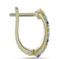 Cercei din Argint 925 Placat cu Aur ( 4.77 grame ) cu Safir Curcubeu 0.72 Carate