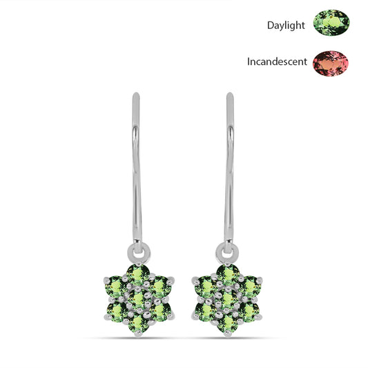 Cercei din Argint 925 ( 1.67 grame ) cu Alexandrit Natural 0.59 Carate