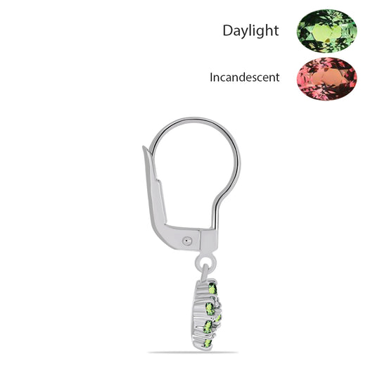 Cercei din Argint 925 ( 1.67 grame ) cu Alexandrit Natural 0.59 Carate