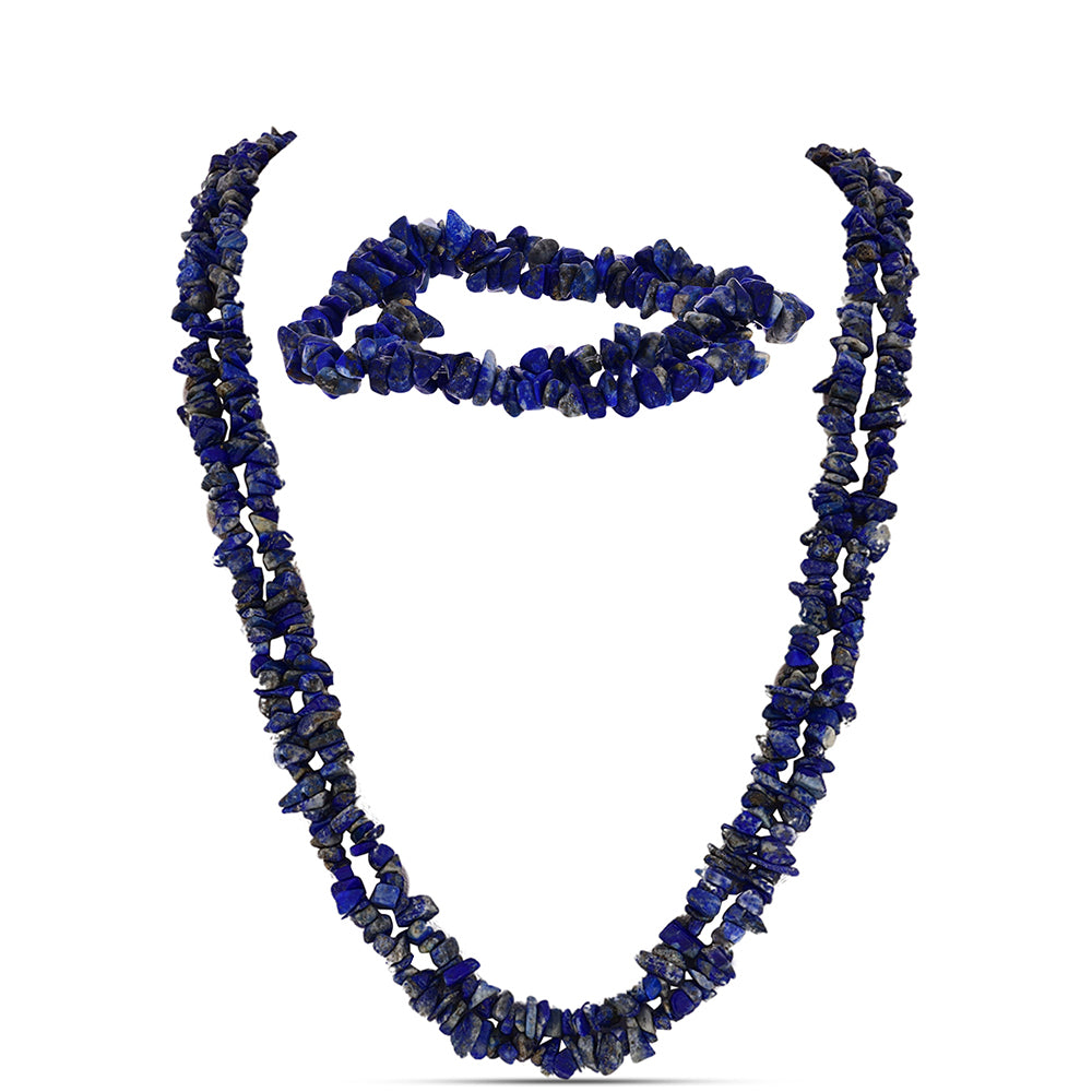 Set din Pepită ( 93.32 grame ) cu Lapis Lazuli 466.61 Carate ( Colier+Brățară ) 1 