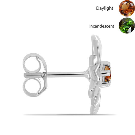 Cercei din Argint 925 ( 3.49 grame ) cu Zultanit Anatolian Certificat cultivat în laborator 0.3 Carate