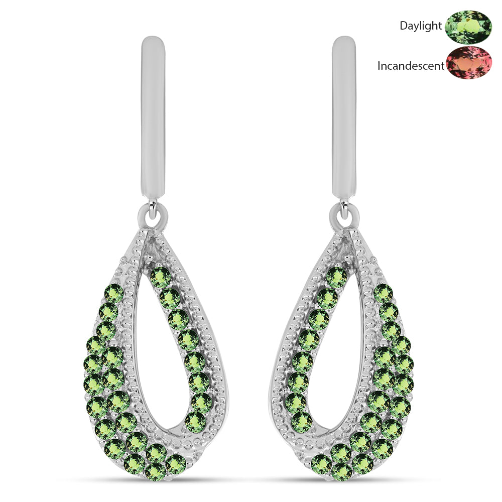 Cercei din Argint 925 ( 6.08 grame ) cu Alexandrit Natural 1.39 Carate