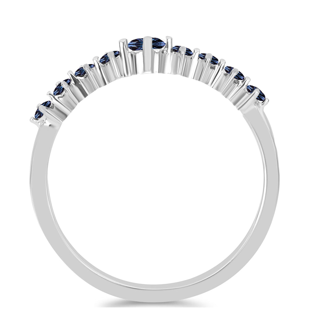 Inel din Argint 925 ( 1.64 grame ) cu Moissanite Violet Imperial 0.3 Carate 2 
