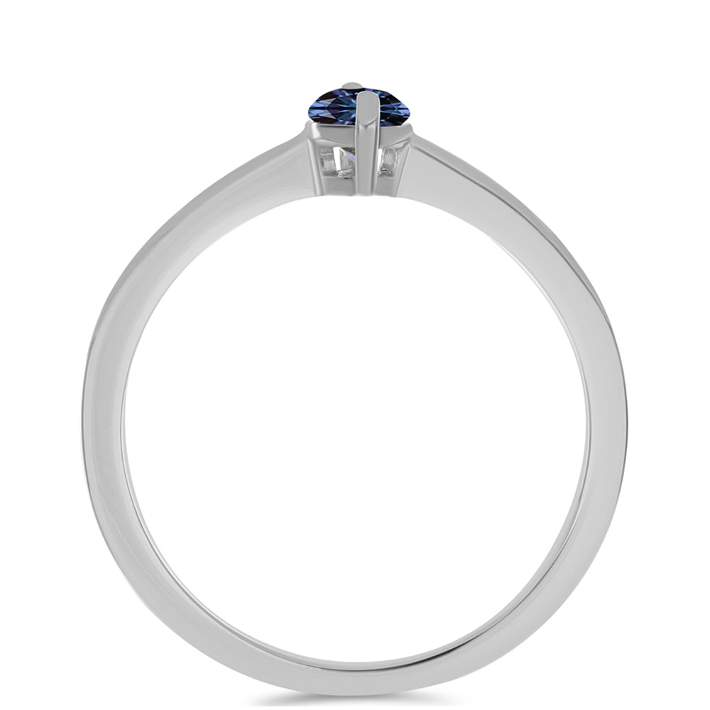 Inel din Argint 925 ( 1.48 grame ) cu Moissanite Violet Imperial 0.53 Carate