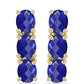 Cercei din Argint 925 Placat cu Aur ( 3.14 grame ) cu Lapis Lazuli 2.16 Carate