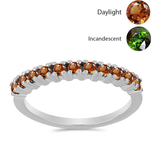 Inel din Argint 925 ( 1.65 grame ) cu Zultanit Anatolian Certificat cultivat în laborator 0.44 Carate