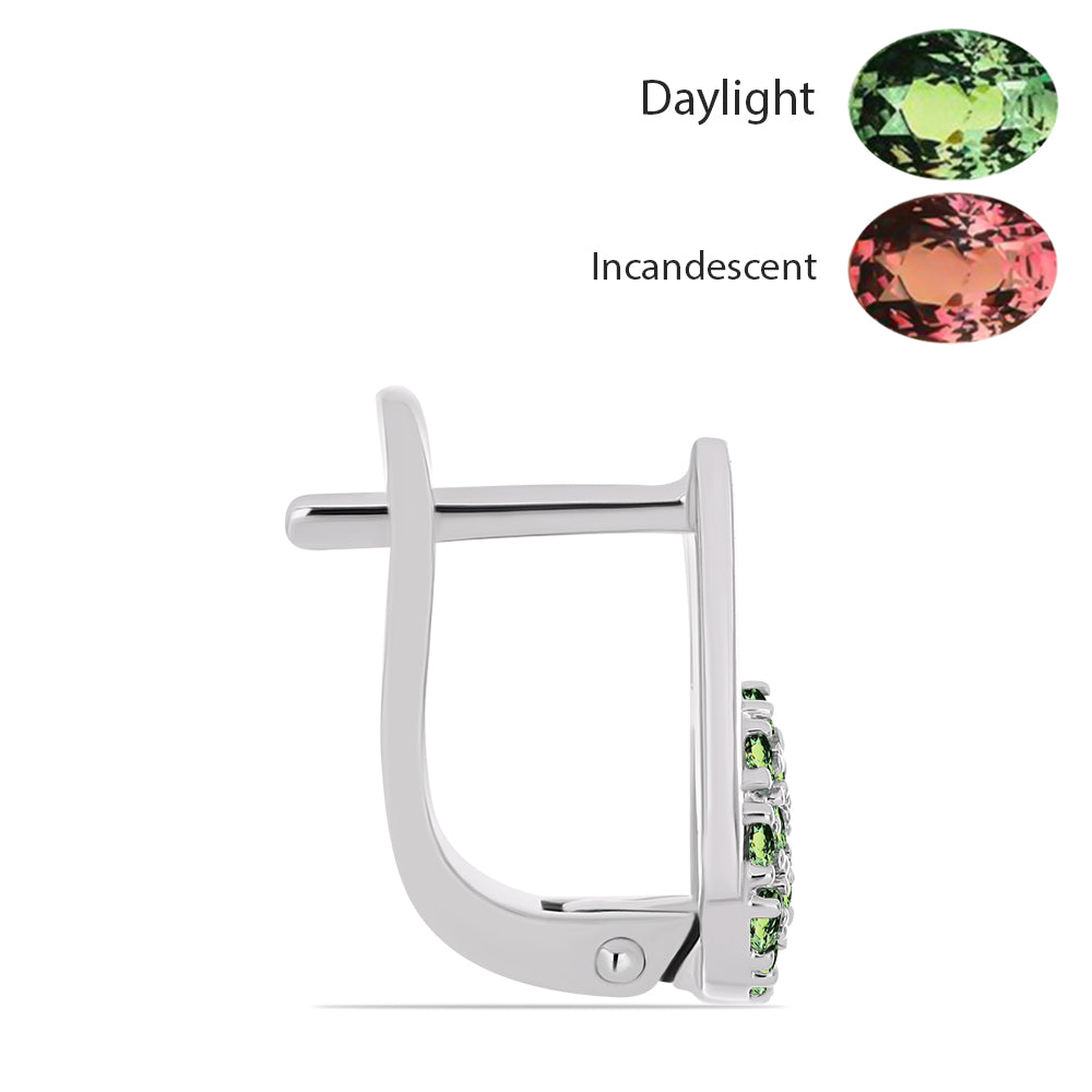 Cercei din Argint 925 ( 3.71 grame ) cu Alexandrit Natural 0.61 Carate 2 