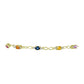Brățară din Argint 925 Placat cu Aur ( 3.61 grame ) cu Safir Curcubeu și Topaz Alb 1.35 Carate