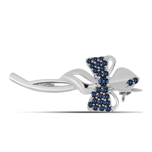 Broşă din Argint 925 ( 2.52 grame ) cu Moissanite Violet Imperial 0.22 Carate