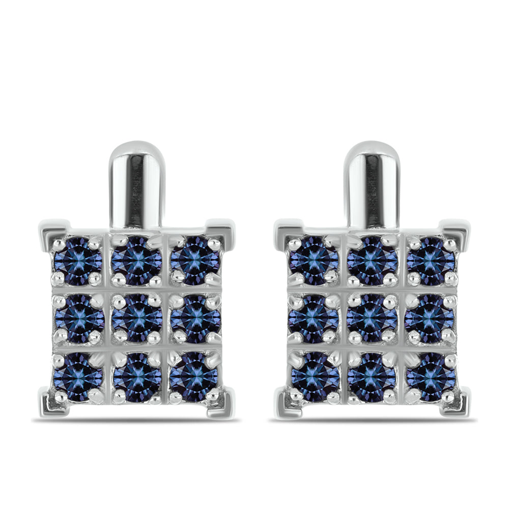 Cercei din Argint 925 ( 4.09 grame ) cu Moissanite Violet Imperial 1.11 Carate 1 