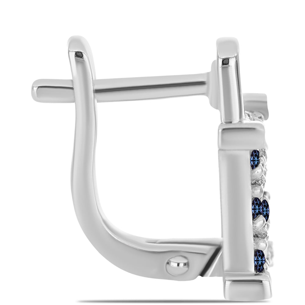 Cercei din Argint 925 ( 4.09 grame ) cu Moissanite Violet Imperial 1.11 Carate