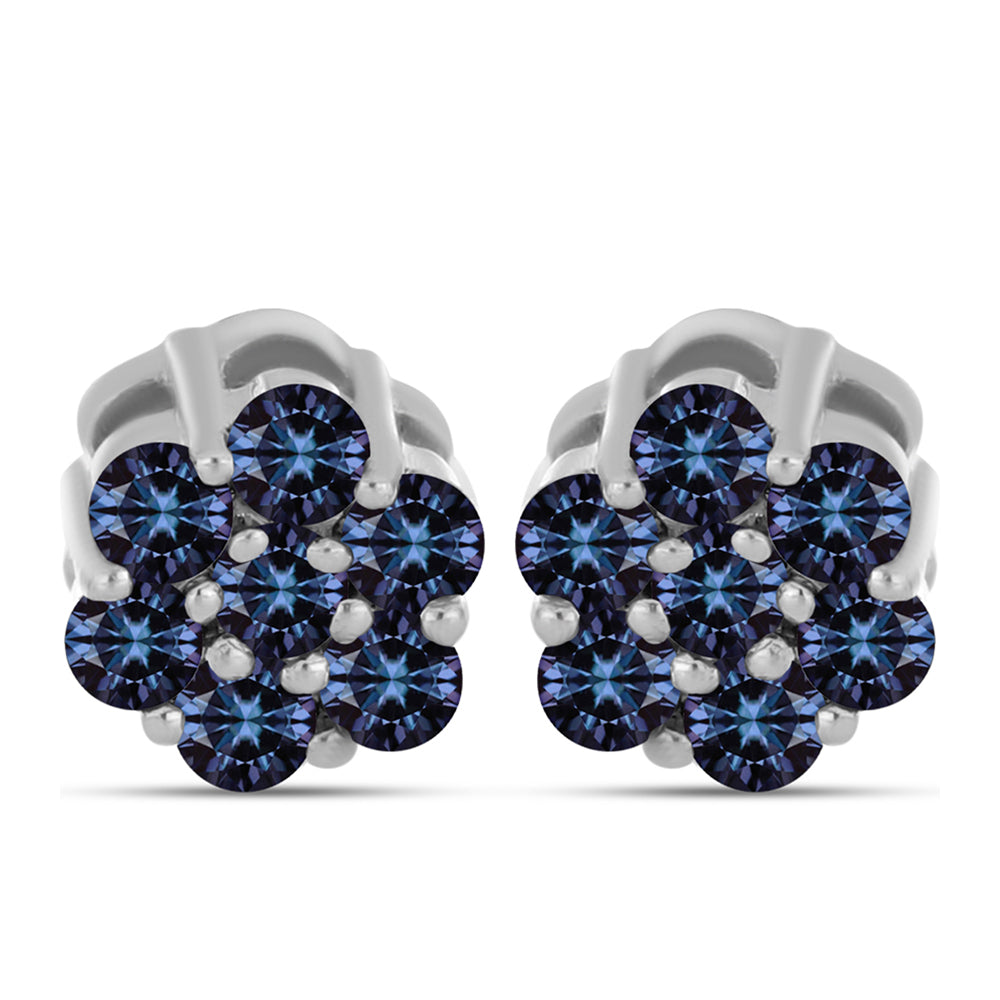 Cercei din Argint 925 ( 1.45 grame ) cu Moissanite Violet Imperial 0.47 Carate