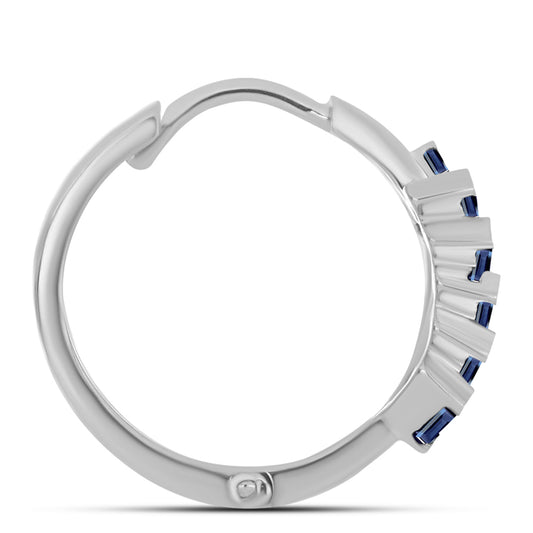 Cercei din Argint 925 ( 5.12 grame ) cu Moissanite Violet Imperial 0.94 Carate