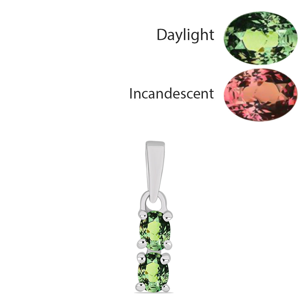 Pandantiv din Argint 925 ( 0.51 grame ) cu Alexandrit Natural 0.38 Carate 1 