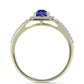Inel din Argint 925 Placat cu Aur ( 3.05 grame ) cu Lapis Lazuli și Topaz Alb 1.34 Carate