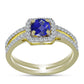 Inel din Argint 925 Placat cu Aur ( 3.05 grame ) cu Lapis Lazuli și Topaz Alb 1.34 Carate