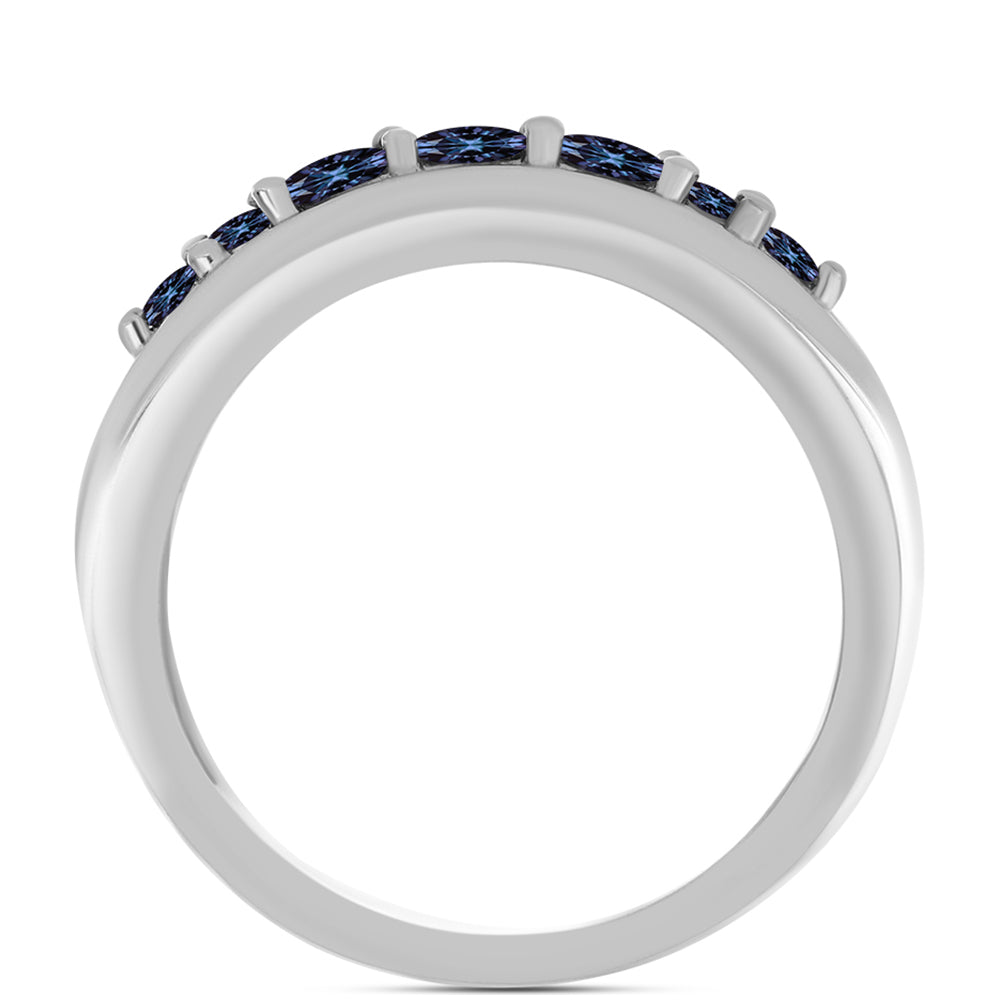 Inel din Argint 925 ( 4.5 grame ) cu Moissanite Violet Imperial 0.44 Carate 2 