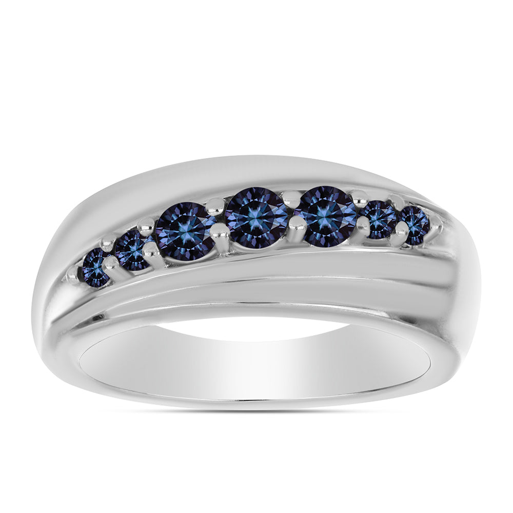 Inel din Argint 925 ( 4.5 grame ) cu Moissanite Violet Imperial 0.44 Carate