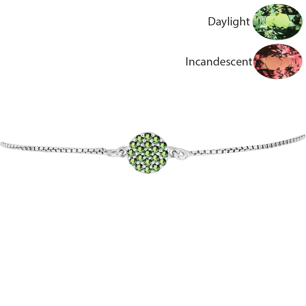 Brățară din Argint 925 ( 2.49 grame ) cu Alexandrit Natural 0.37 Carate 2 